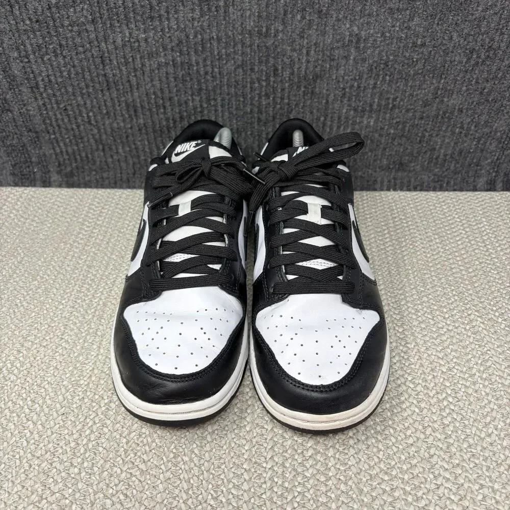 Nike Dunk Low Retro Panda White Black Leather Shoes Mens Size 9 DD1391-100